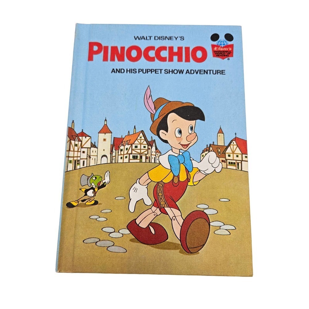 Vintage 1973 Walt Disney’s‎ Pinocchio and His Puppet Show Adventure Story Book